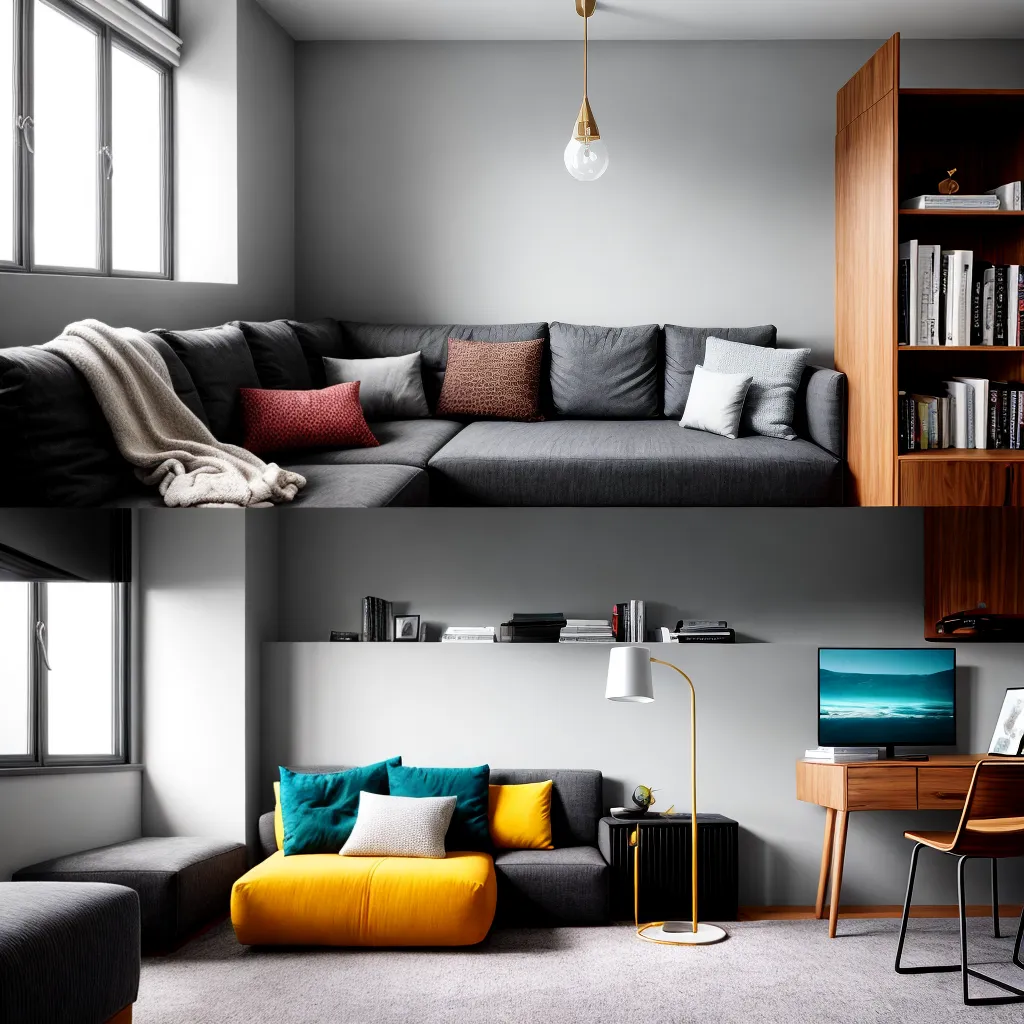 sala estar sofa puff bau versatil