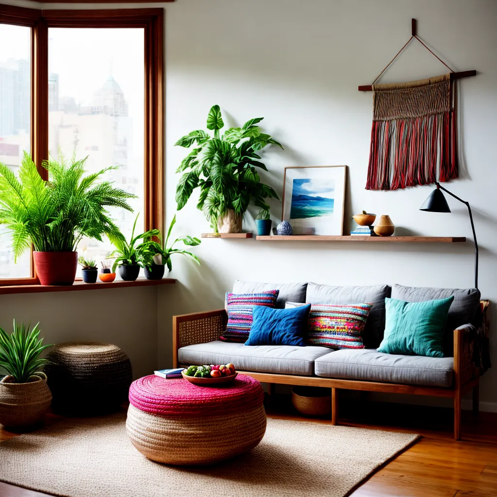 sala eco decoracao rattan macrame