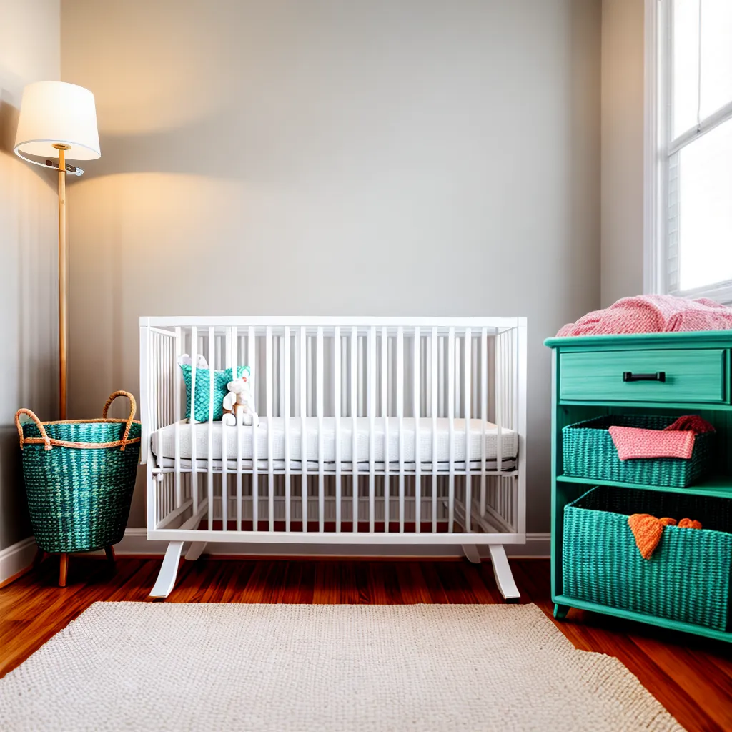 quarto bebe organizado cestos coloridos