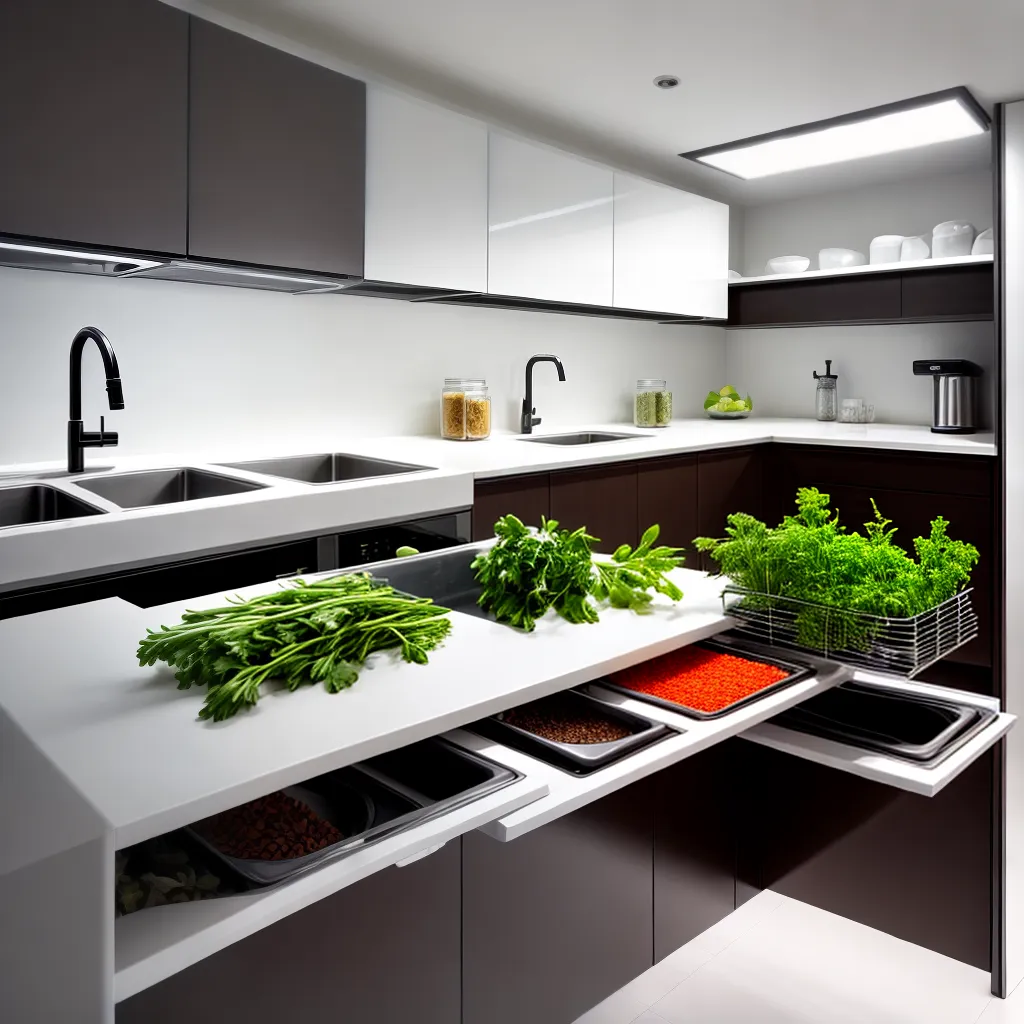 cozinha moderna gutter organizacao verde