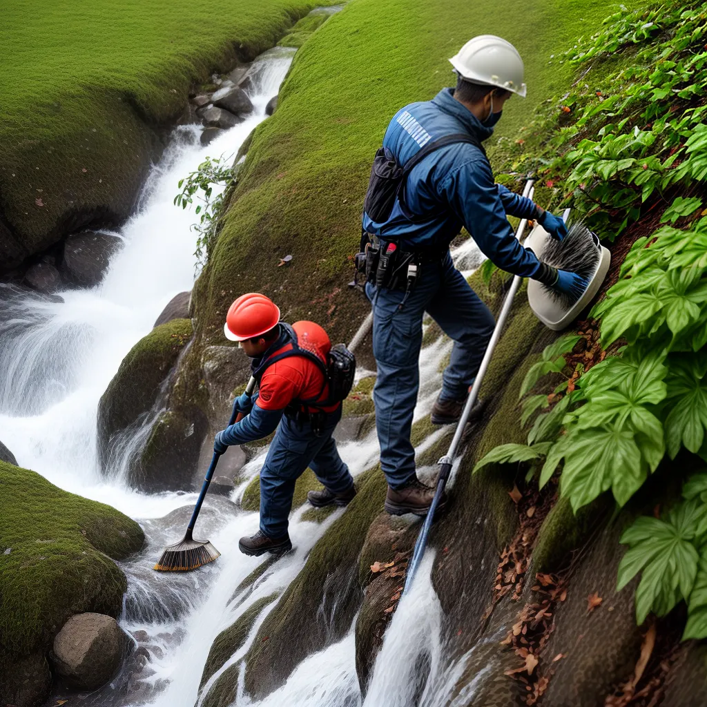 limpeza goteira agua limpa manutencao