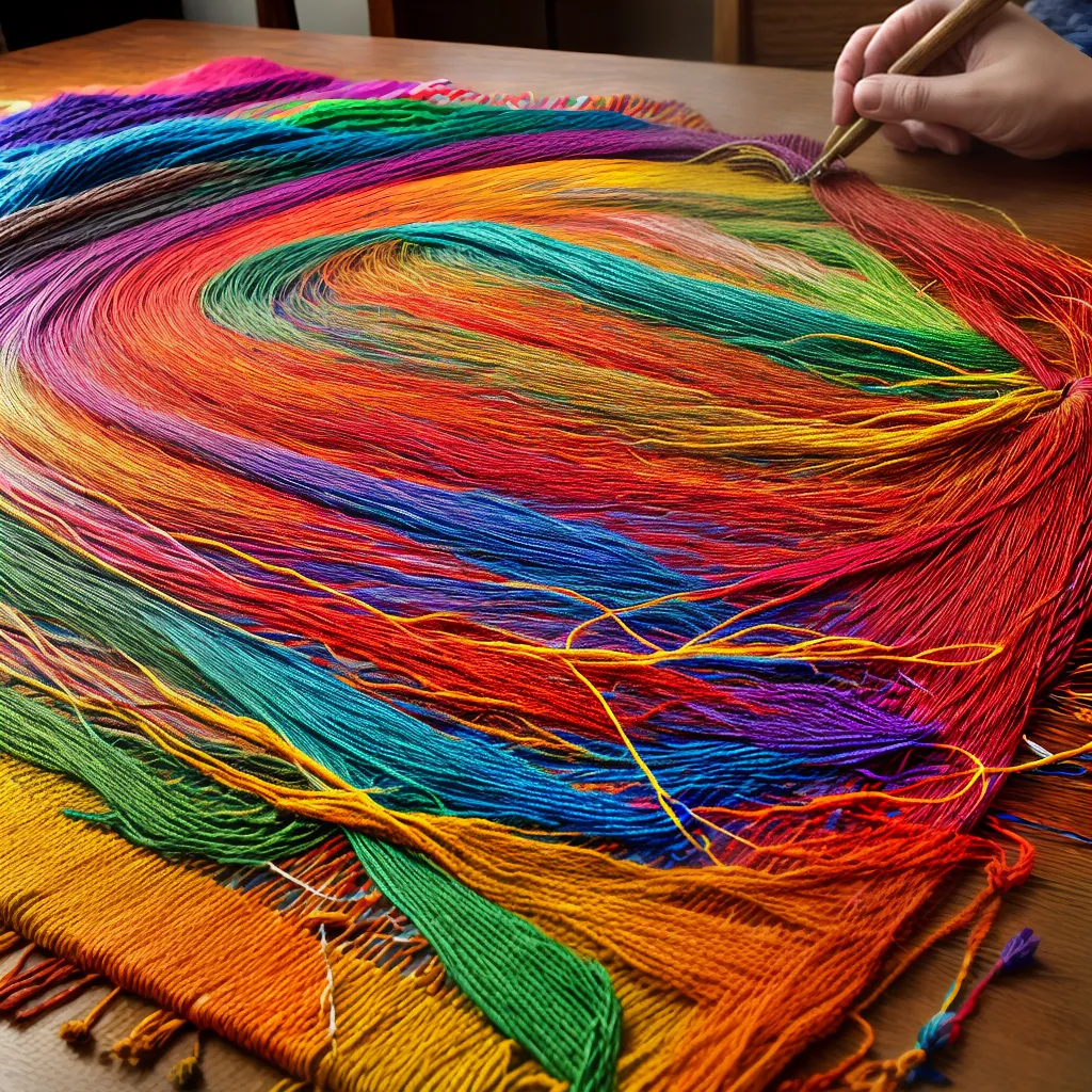 tear colorido tecido artesao tecelagem