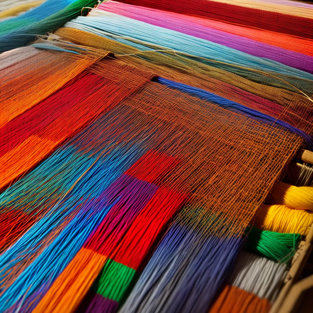 tear artesanal fios coloridos tecido