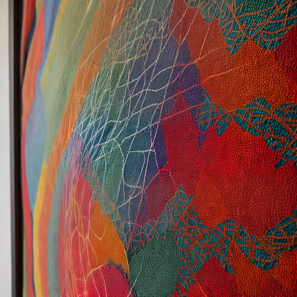 tapecaria tecido intrincado colorido 1