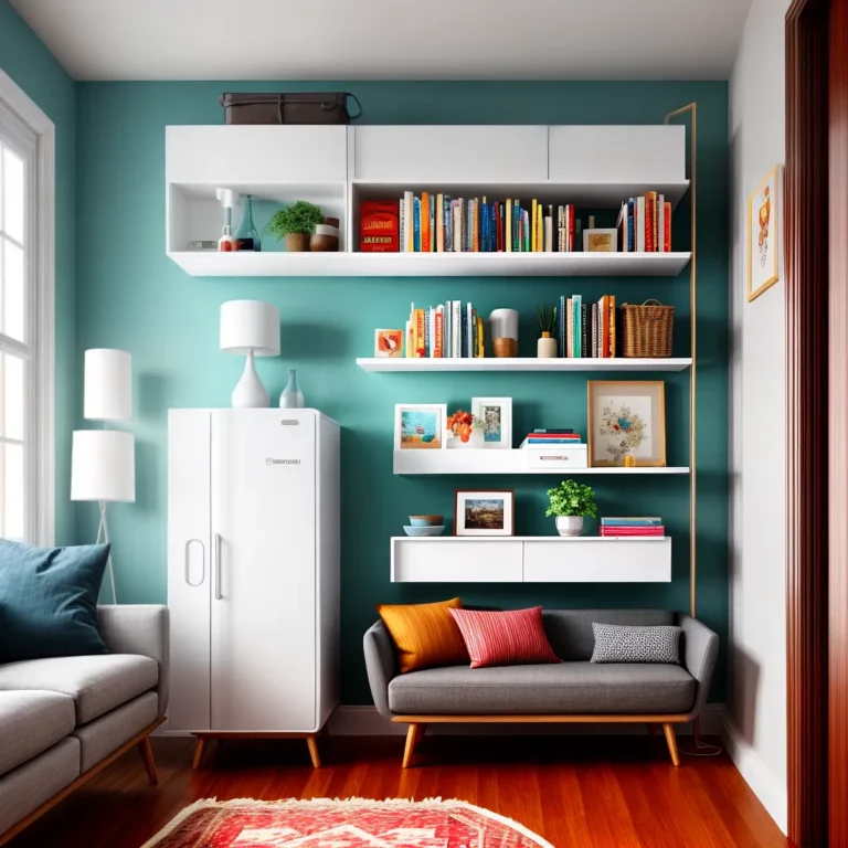 Decoração de espaço pequeno: frigobar retrô como solução funcional e estilosa