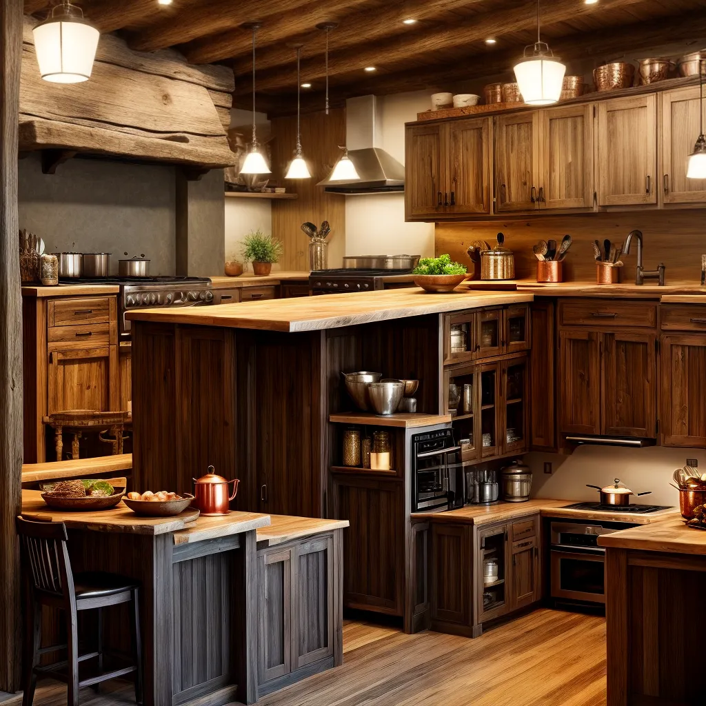 decoracao cozinha rustica panelas cobre