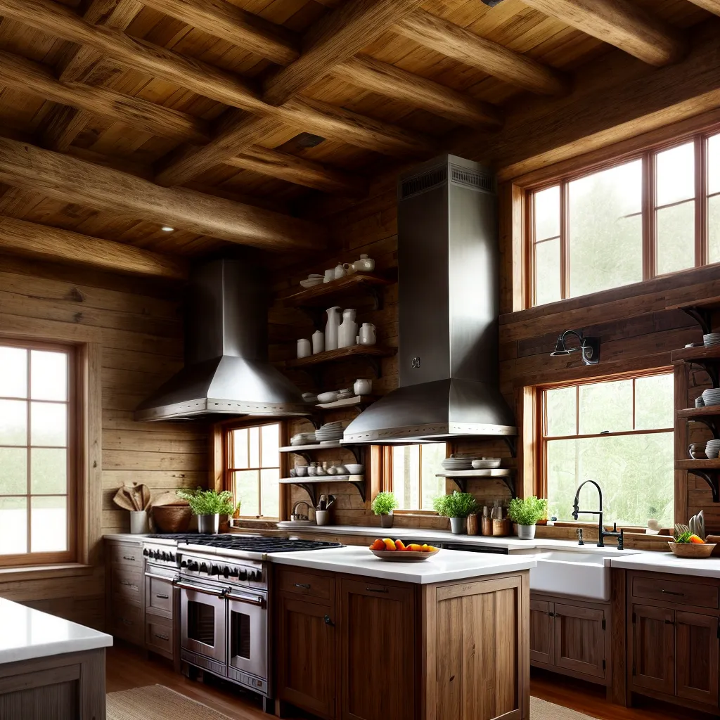 cozinha rustica panelas cobre madeira 1