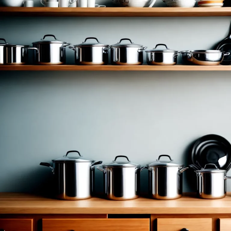 A simplicidade elegante das panelas de alumínio na decoração da cozinha