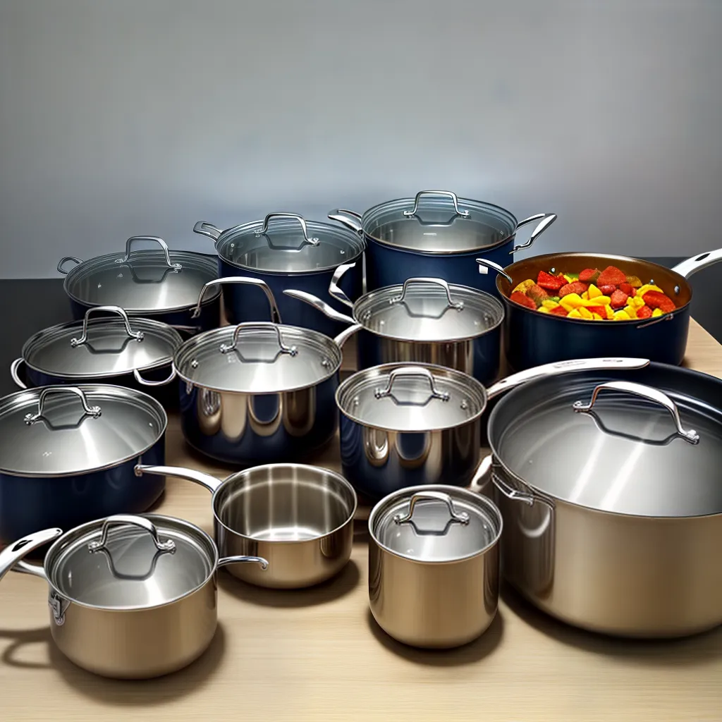 panelas aco inox brilhantes cozinha 1