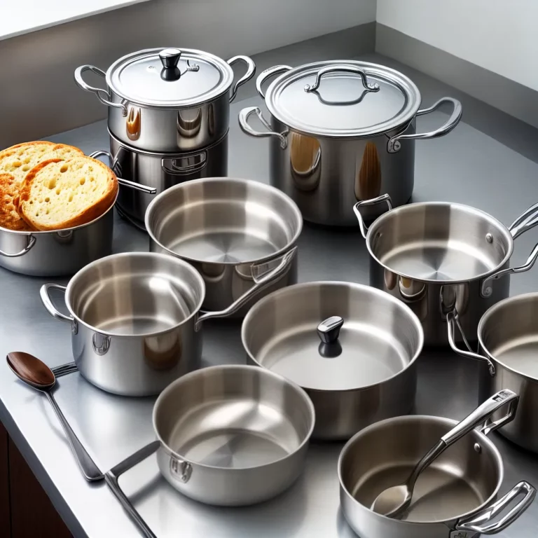 Panelas de aço inoxidável como peças centrais em ilhas de cozinha