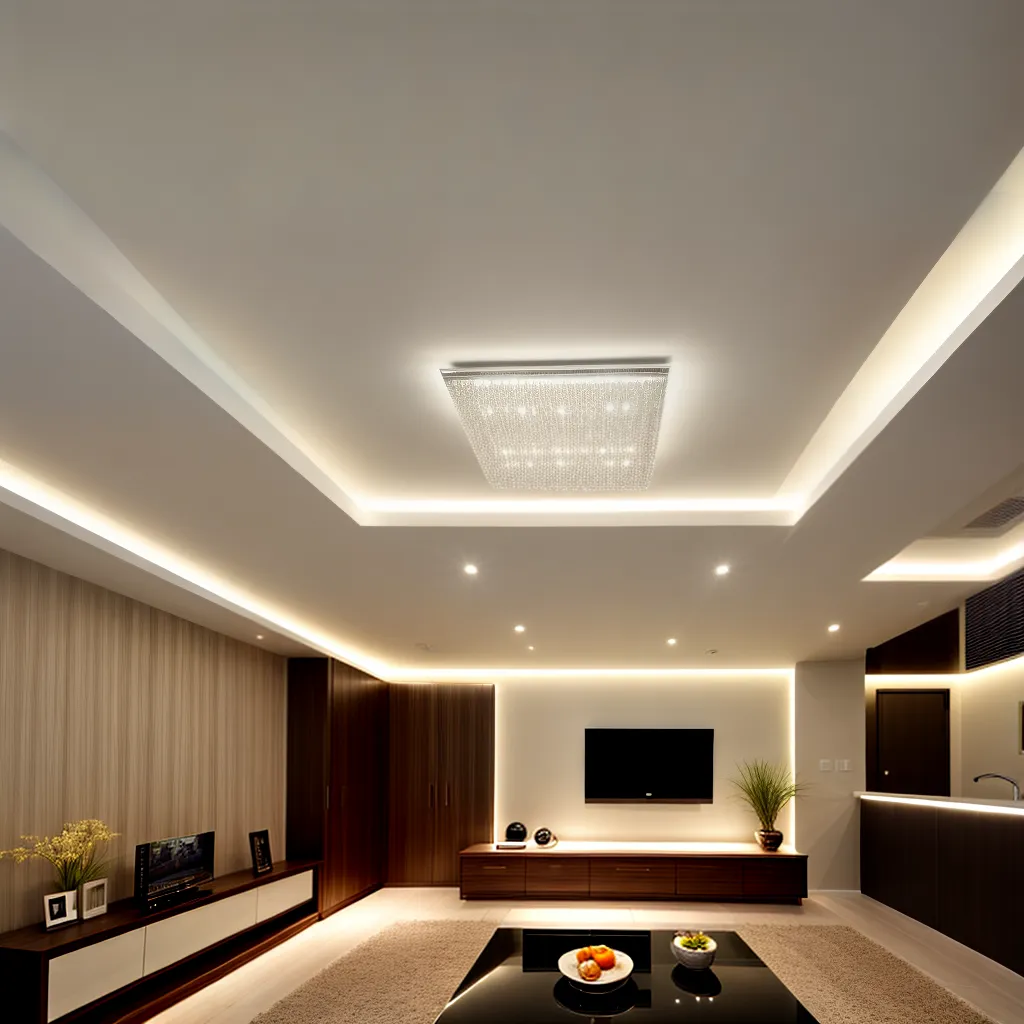sala decorada led ambientacao