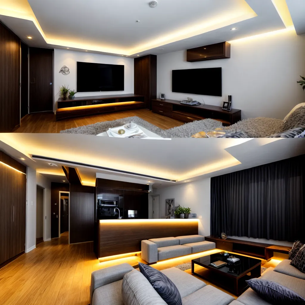 sala moderna led strip lights