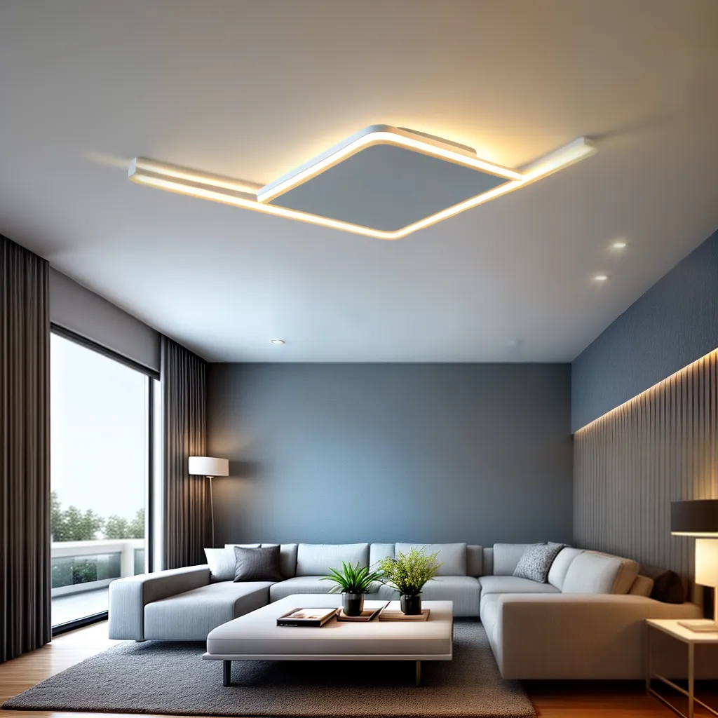 sala moderna iluminacao led ambiente
