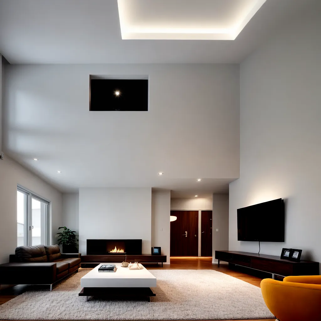 sala minimalista led ambiente