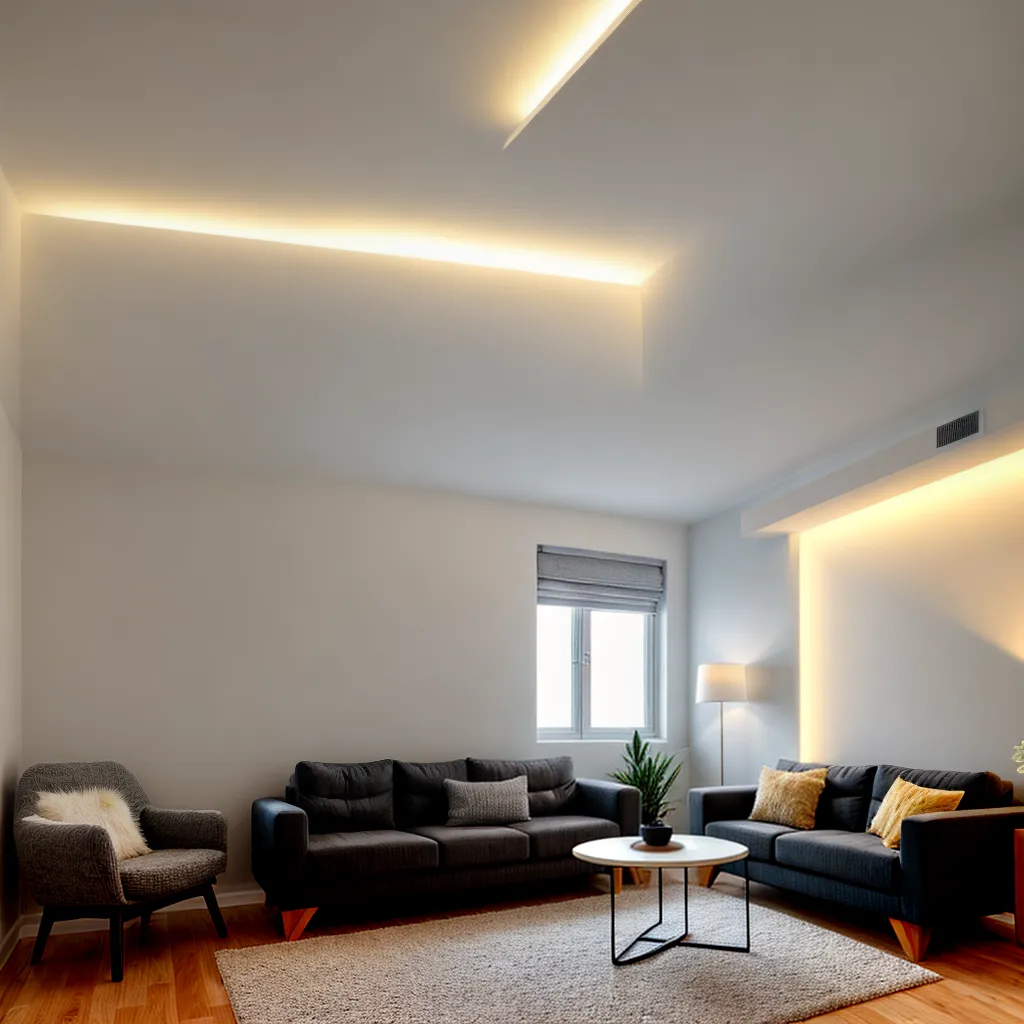 sala estar led ambiente acolhedor