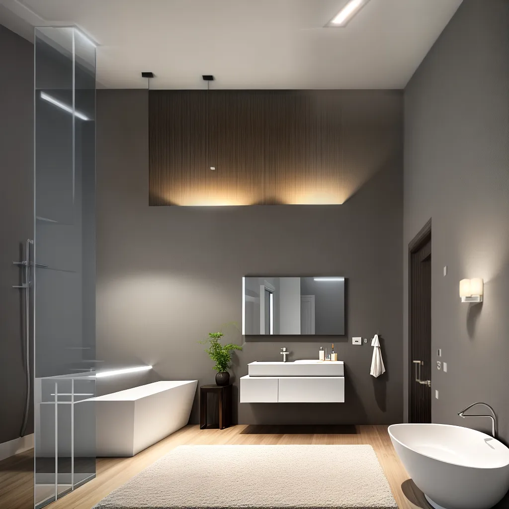 sala estar moderna iluminada led