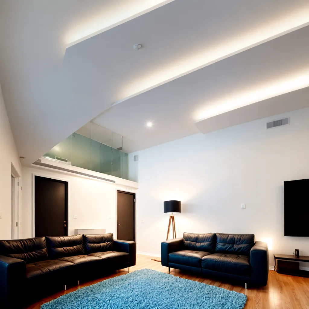 sala estar moderna luz led