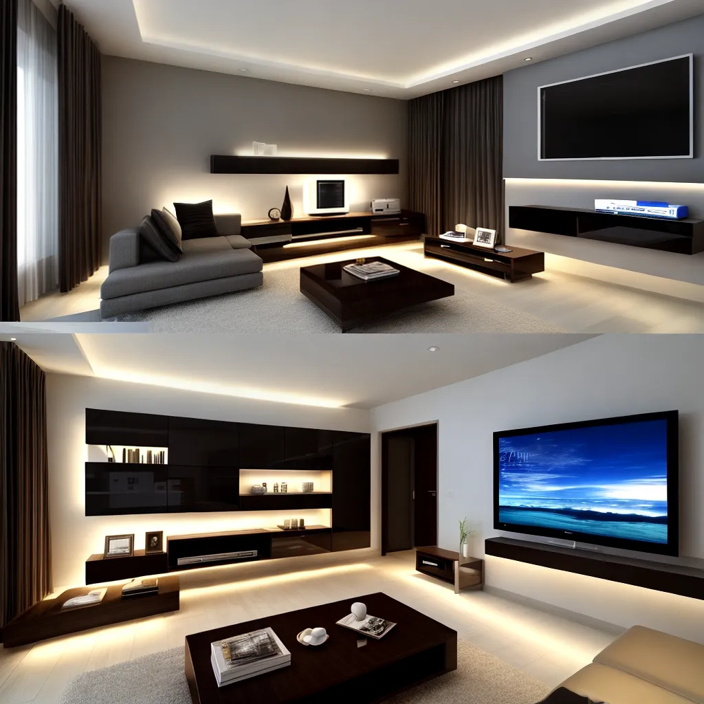 sala estar moderna iluminacao led 1