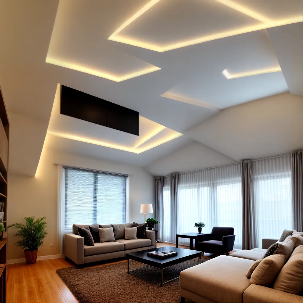 sala iluminada led ambiente aconchegante