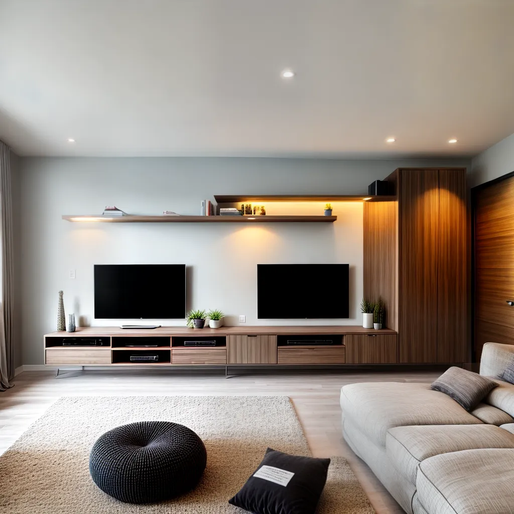 sala moderna led ambiente acolhedor