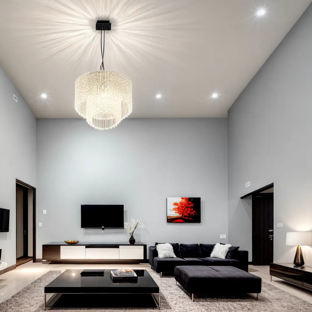 sala moderna lustre led moveis