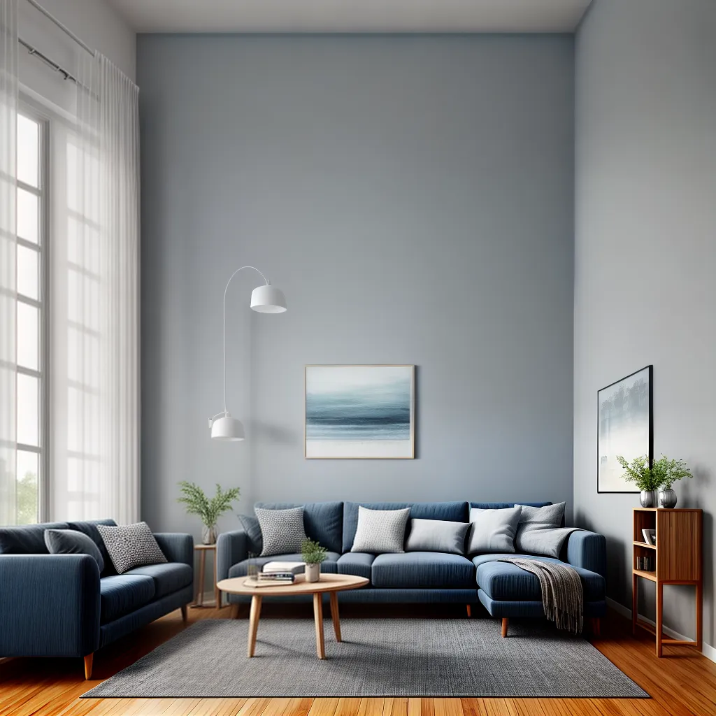 sala estar painel madeira azul 2