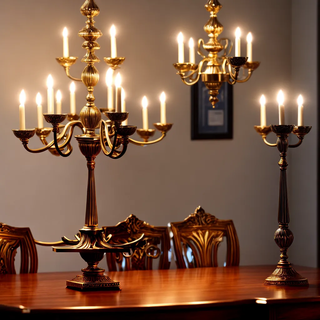 mesa jantar decorada candelabros sofisticacao