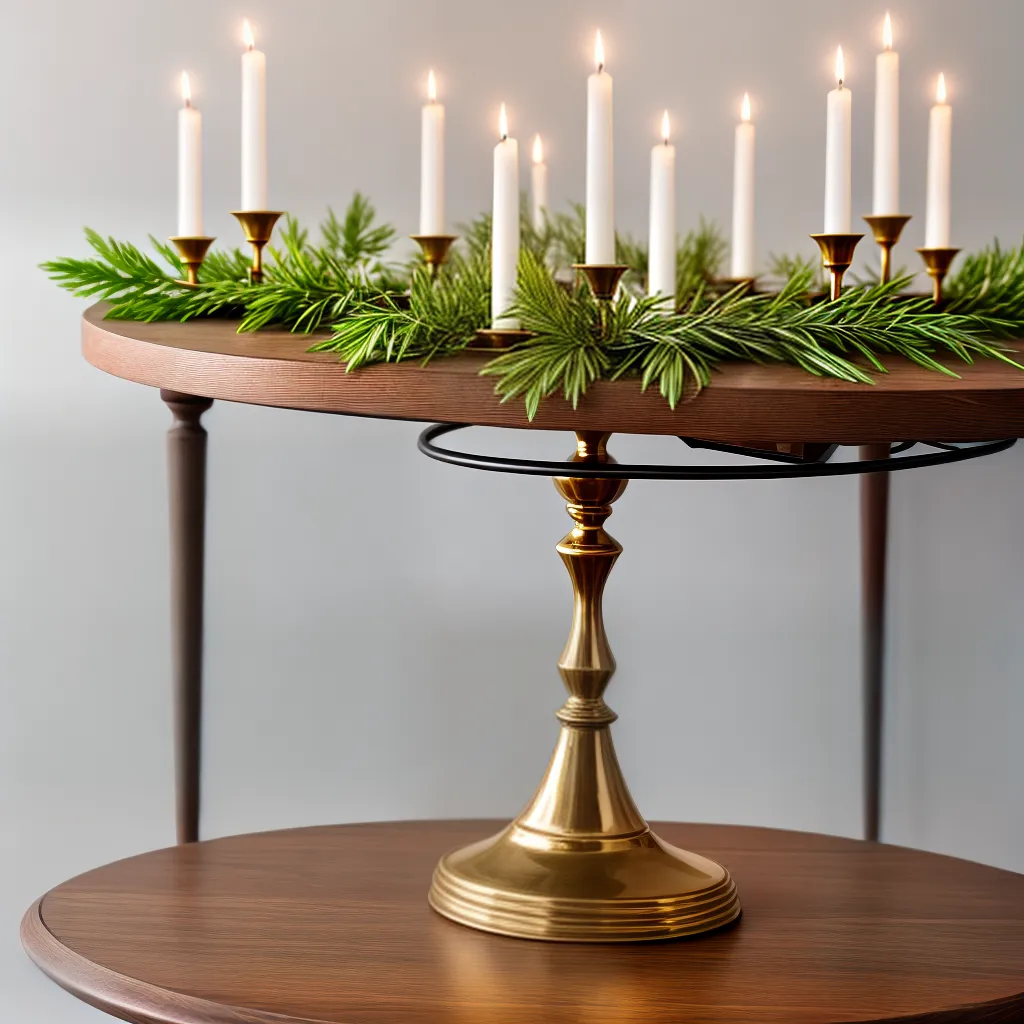 mesa jantar candlesticks romantico