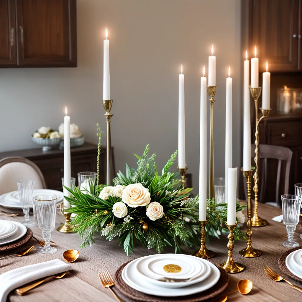 mesa jantar candelabro prata sofisticado