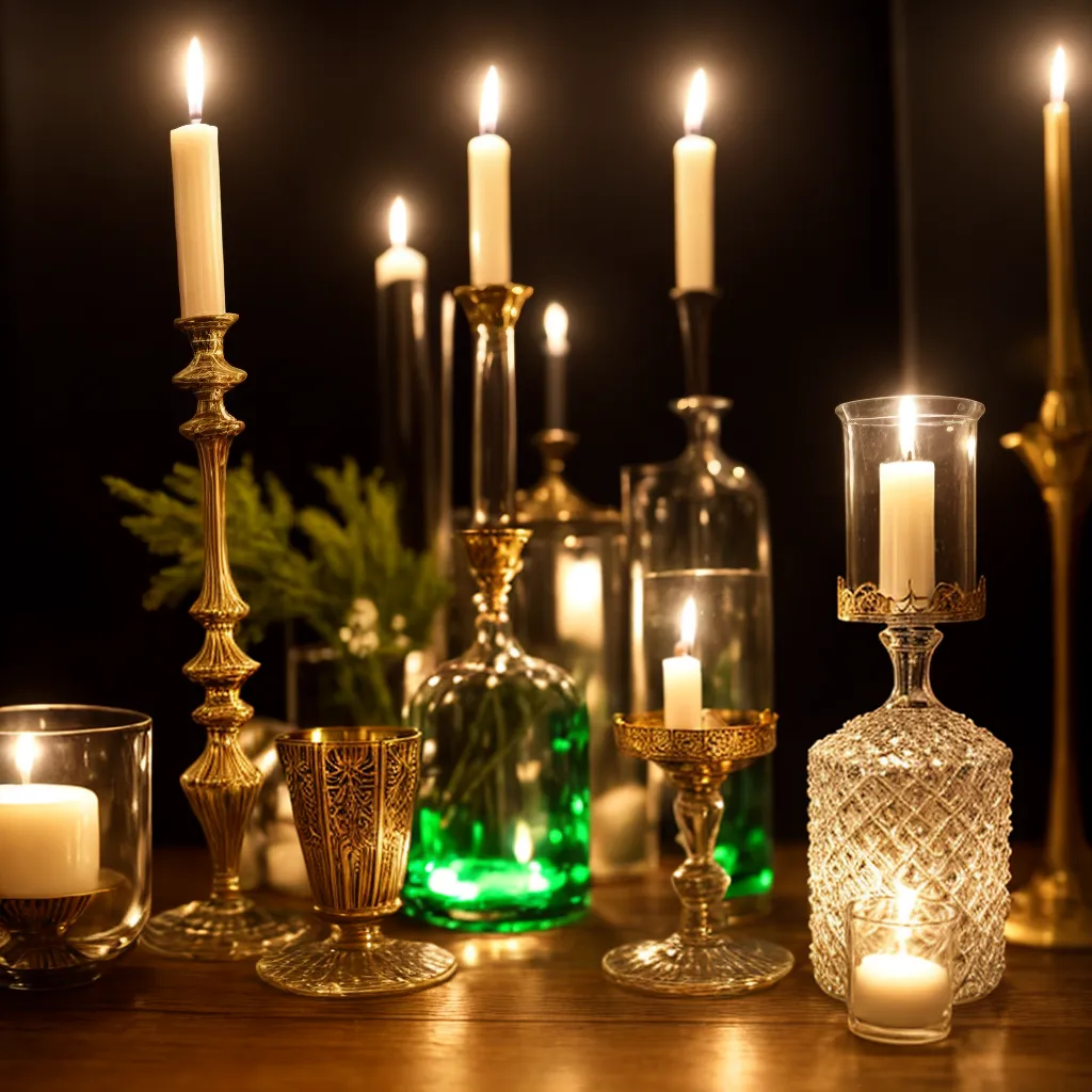 porta velas variedade ambiente acolhedor