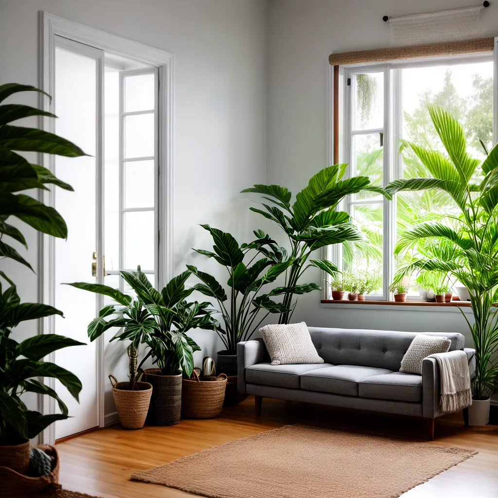 sala espelho organico plantas