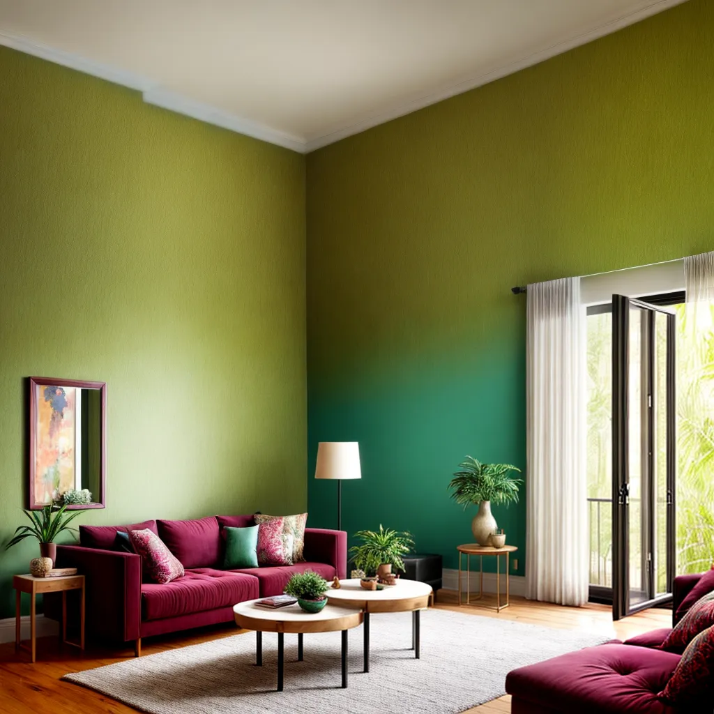 sala boho chic espelho plantas 1