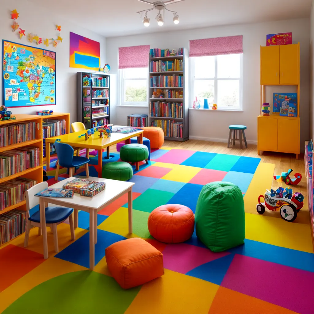 sala brincar colorida brinquedos jogos