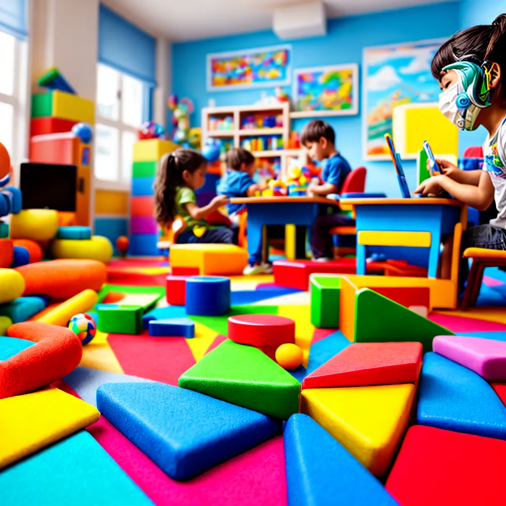 sala brincadeiras criancas jogos aprendizado