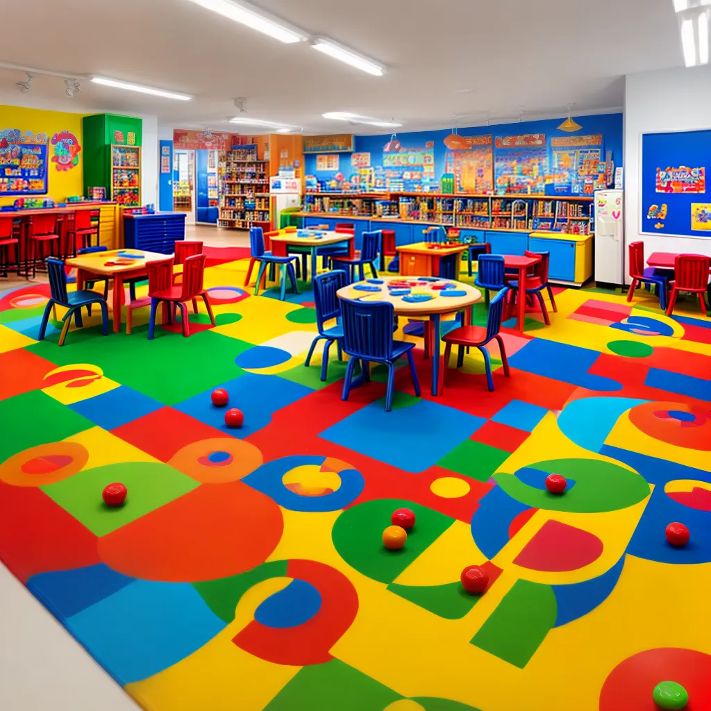 brinquedoteca colorida escola criancas atividades