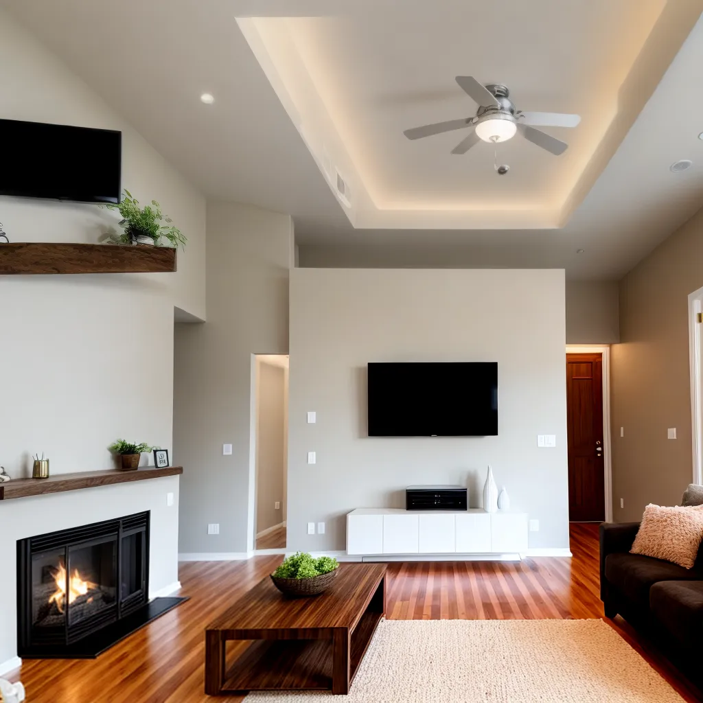 sala estar teto designs materiais