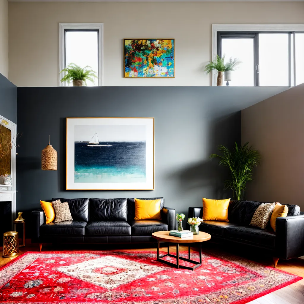 sala ecletica sofa vintage arte