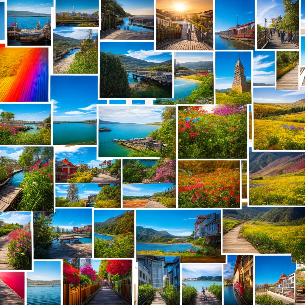 colagem fotografica variedade cores inspiracao