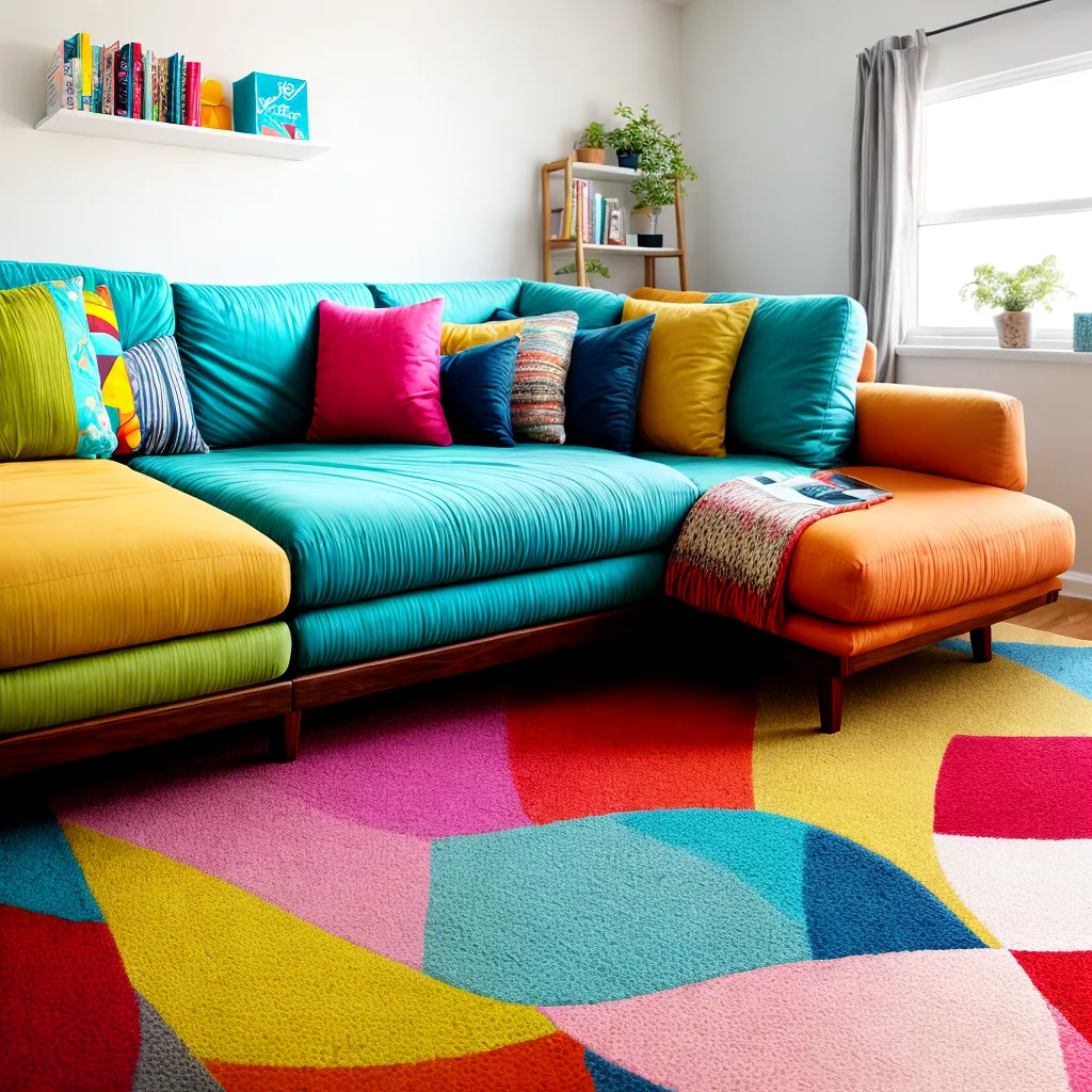 sala colorida acocho capa diy