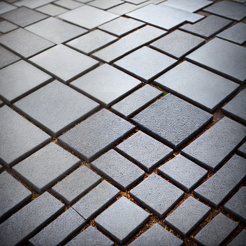 pavers coloridos caminho publico
