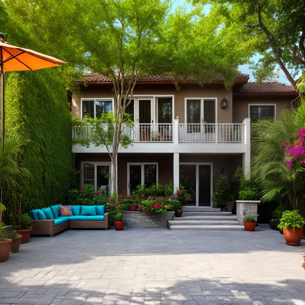 patio pavers design colorido personalizado