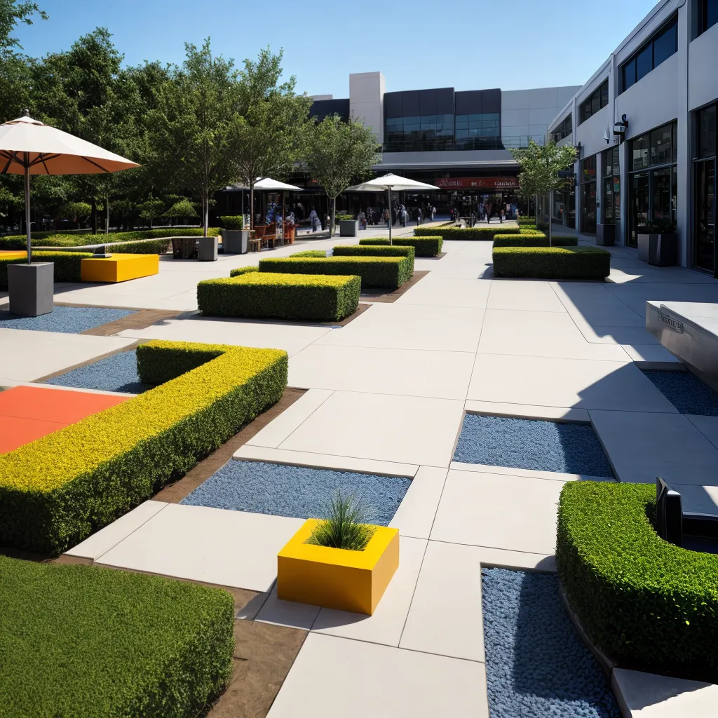 espaco comercial animado pavers convidativo