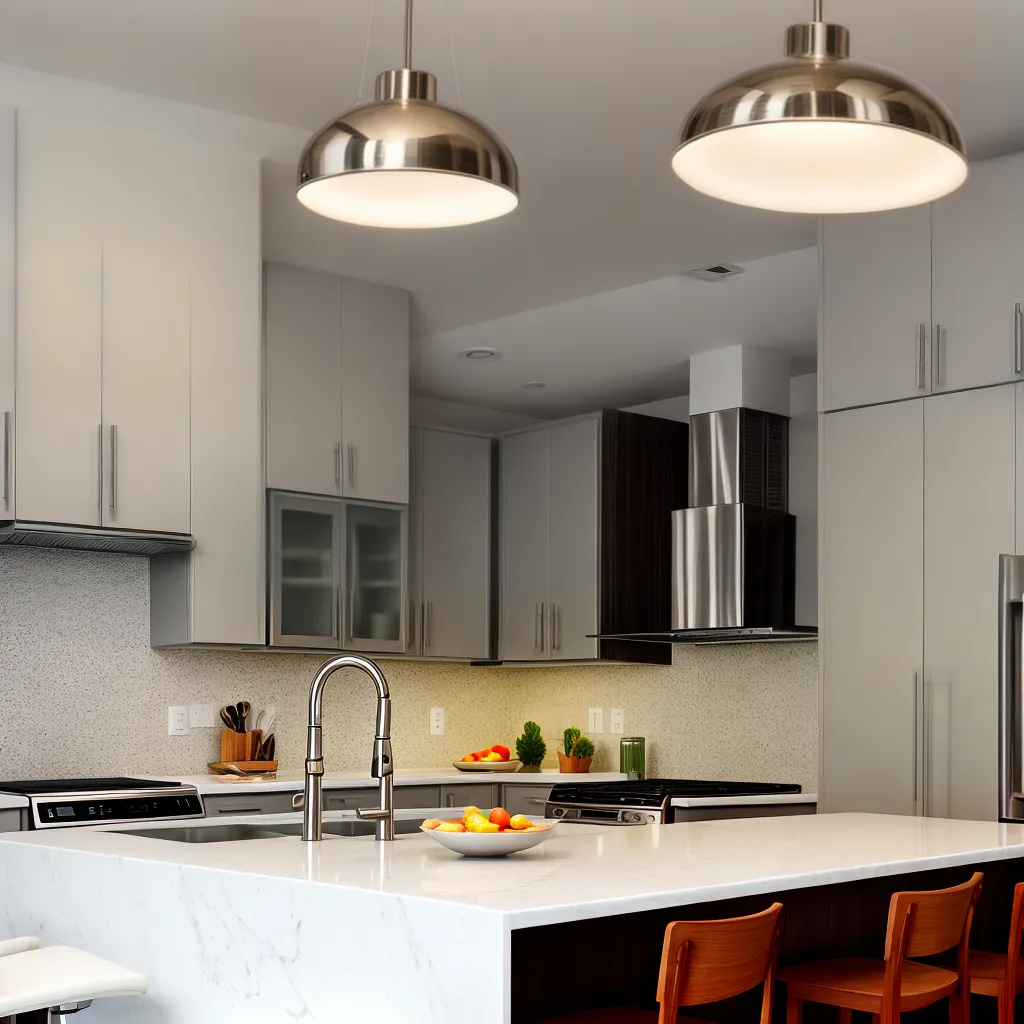 cozinha moderna pendentes ilha