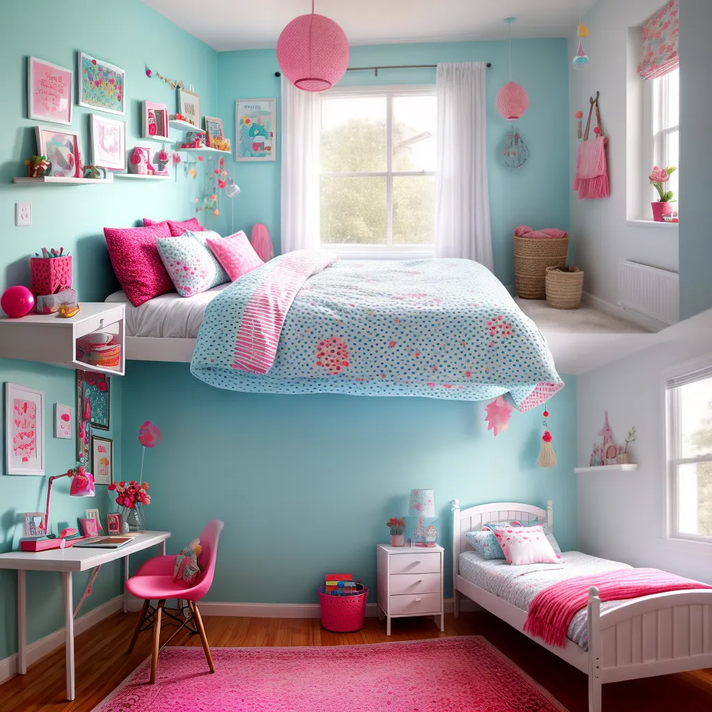quarto infantil colorido luzes baloes