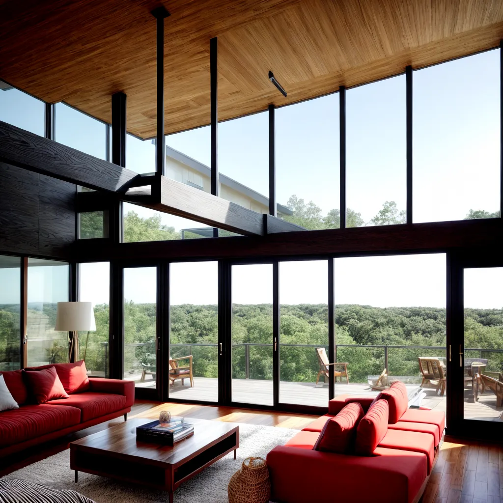 sala estar teto alto luzes pendentes