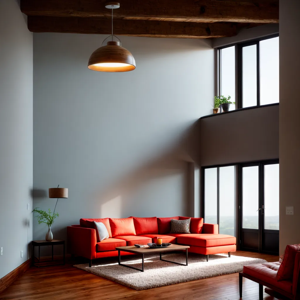 sala estar madeira pendente rustico