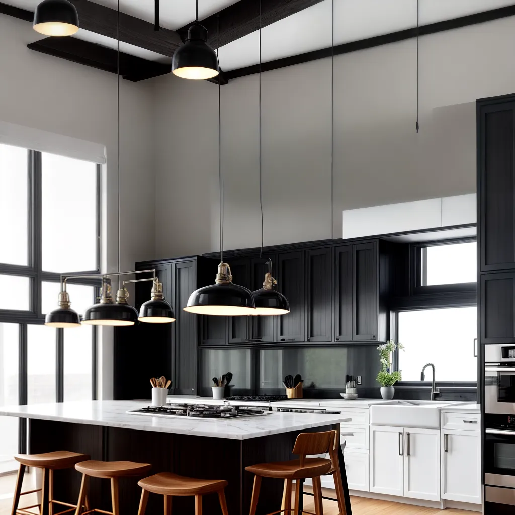 cozinha moderna pendentes industriais
