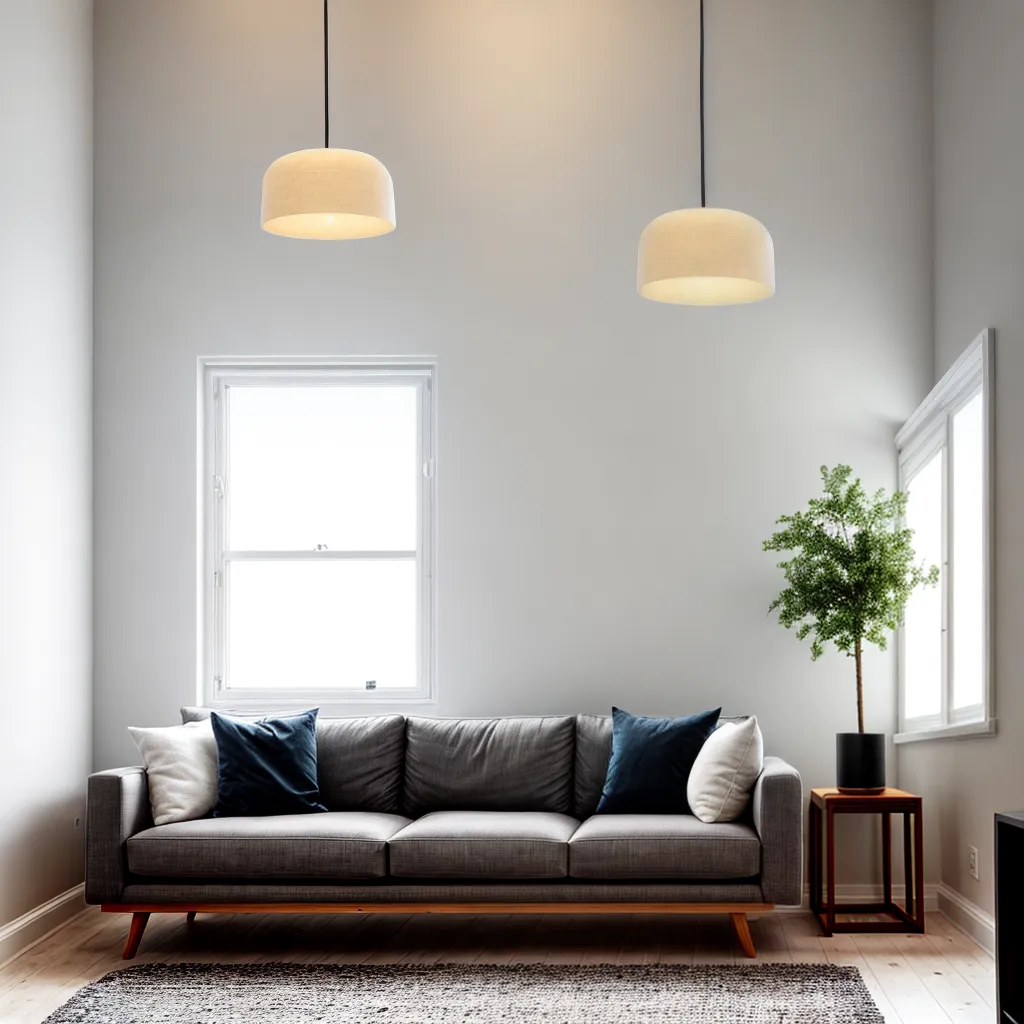 sala estar pendente sofa acolhedora