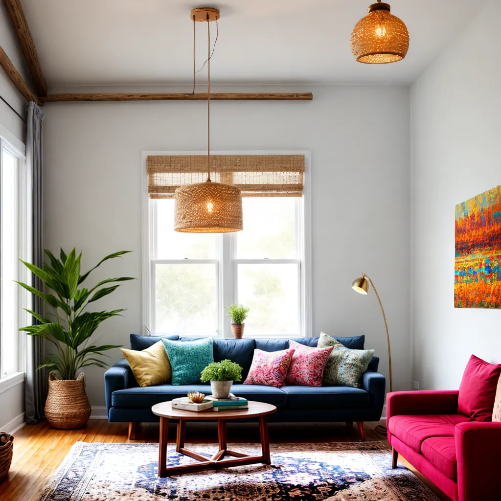 sala boho chic luzes pendentes sala boho chic luzes pendentes