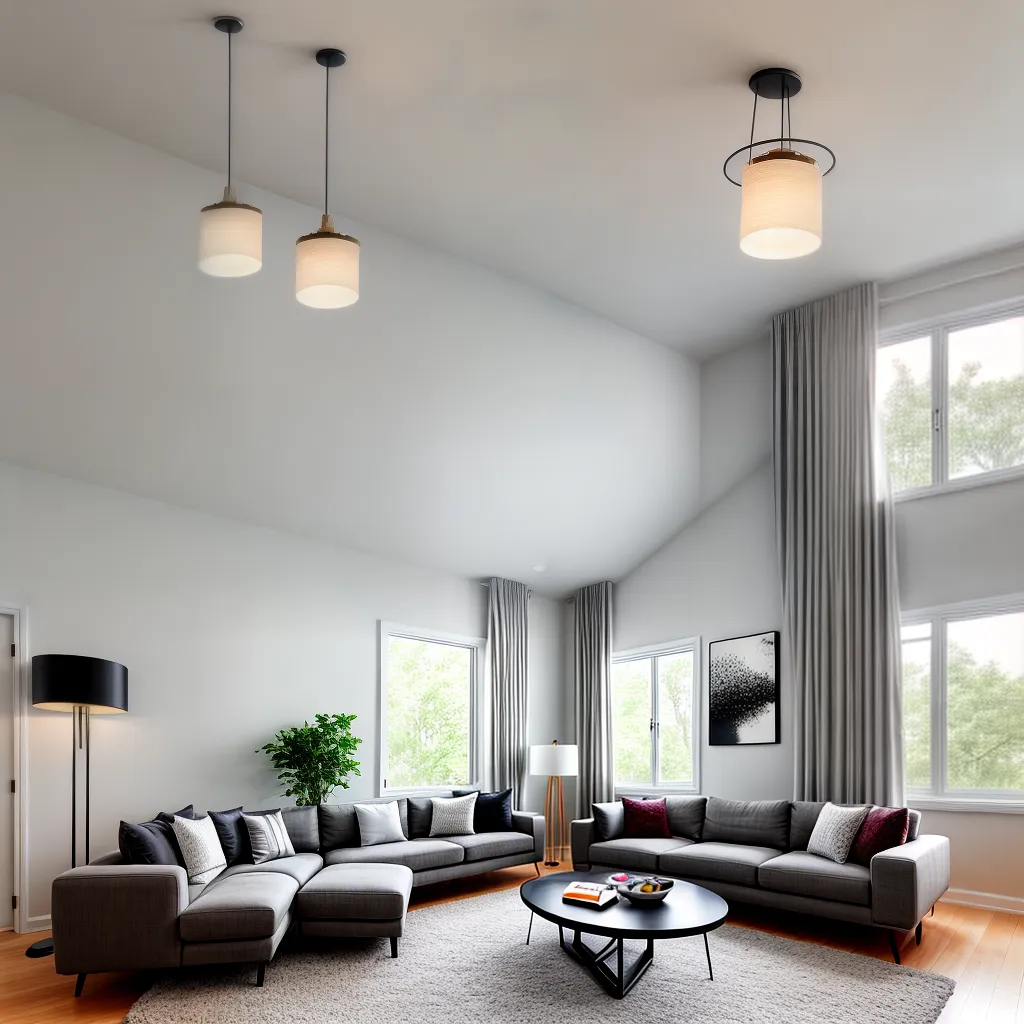 sala estar luzes pendentes modernas
